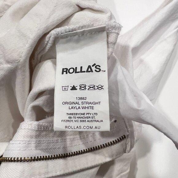 Rolla's High Rise Straight Jeans, Layla White, 28 - Picture 6 of 12
